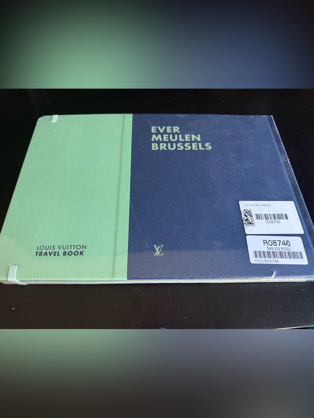 Louis Vuitton Two-Tone Green and Navy Brussels Travel Book Case